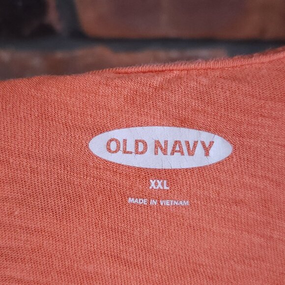 Old Navy Graphic Slub Knit 3/4 Sleeve Pocket Tee Embroidered Toucan Women's XXL - Picture 8 of 8